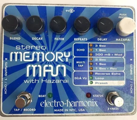 Store Special Product - EHX STEREO MEMORYMAN W/HAZARAI